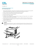 Предварительный просмотр 23 страницы CRH CRL SS96 Product Manual