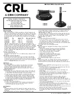 CRH CRL W4950WBP Instructions Manual предпросмотр