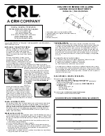 Preview for 4 page of CRH CRL W4950WBP Instructions Manual