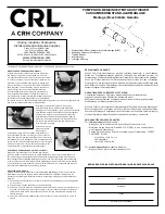 Preview for 6 page of CRH CRL W4950WBP Instructions Manual