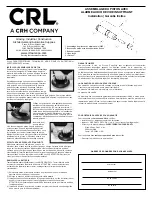 Preview for 8 page of CRH CRL W4950WBP Instructions Manual