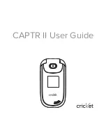 Предварительный просмотр 1 страницы Cricket CAPTR II User Manual