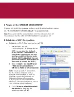 Preview for 9 page of Cricket CROSSWAVE EC5805 Quick Start Manual