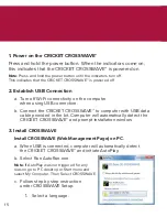 Preview for 16 page of Cricket CROSSWAVE EC5805 Quick Start Manual