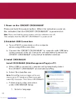 Preview for 16 page of Cricket Crosswave Getting To Know Manual