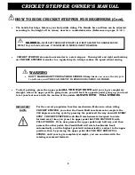 Preview for 9 page of Cricket CST17 Owner'S Manual