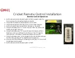 Предварительный просмотр 2 страницы Cricket ESV Installation Instructions And Wiring Diagram