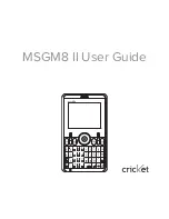 Preview for 1 page of Cricket MSGM8 II User Manual