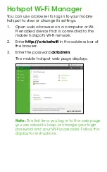 Preview for 7 page of Cricket Turbo Hotspot Quick Start Manual