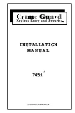 Crime Guard 745i2 Installation Manual preview