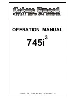 Crime Guard 745i3 Operation Manual preview