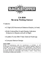 CrimeStopper BackStopper CA-5004 Install Manual предпросмотр