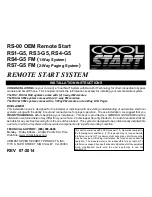 CrimeStopper Cool Start RS-00 Installation Instructions Manual предпросмотр