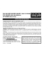 CrimeStopper Cool Start RS-1300DP Operating Instructions Manual preview