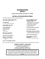 CrimeStopper COOL START RS-901 Installation Instructions Manual предпросмотр