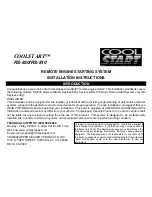 CrimeStopper COOLSTART RS-810 Installation Instructions Manual предпросмотр