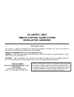 CrimeStopper CS-2007 Installation Handbook preview