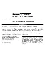 CrimeStopper CS-2011RS Series III Super Rage Installation Handbook preview