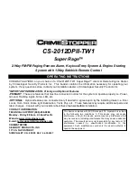 CrimeStopper CS-2012.DPII.FM.TW1 Operating Instructions Manual preview