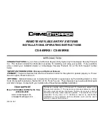 Предварительный просмотр 1 страницы CrimeStopper CS-845RKE Series II Installation & Operating Instructions Manual