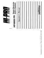 CrimeStopper HP-8850PR Operator'S Manual preview