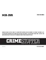 Предварительный просмотр 1 страницы CrimeStopper MIR-DVR Installation Manual