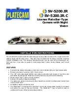 Preview for 1 page of CrimeStopper PlateCam SV-5200.IR Installation Instructions