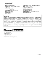 Preview for 4 page of CrimeStopper SecurView OEM-6218 Installation Instructions