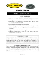 CrimeStopper SecurView SV-6400 Installation Manual preview