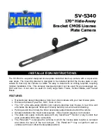 Preview for 1 page of CrimeStopper SV-5340 Platecam Installation Instructions