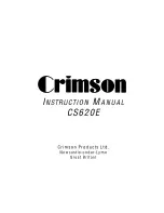 Предварительный просмотр 1 страницы Crimson CS620E Instruction Manual