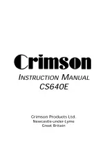 Crimson CS640E Instruction Manual предпросмотр