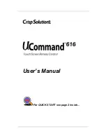 Предварительный просмотр 1 страницы Crisp Solutions UCommand 616 User Manual