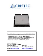 Предварительный просмотр 1 страницы Cristec CPS2 OEM 12V/25A User Manual