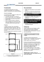 Предварительный просмотр 4 страницы Cristec SEEL006092 User'S And Installer'S Manual