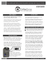 CritterZone Air Naturalizer User Manual предпросмотр