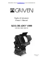 Предварительный просмотр 1 страницы CRIVEN KOLORADO 4000 Owner'S Manual