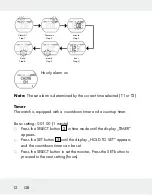 Предварительный просмотр 12 страницы Crivit 110778 Operation And Safety Notes