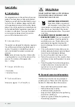 Предварительный просмотр 12 страницы Crivit 282674 Operation And Safety Notes