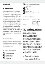 Preview for 4 page of Crivit 291566 Assembly And Safety Advice