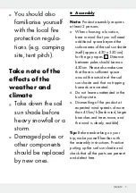 Preview for 7 page of Crivit 291566 Assembly And Safety Advice