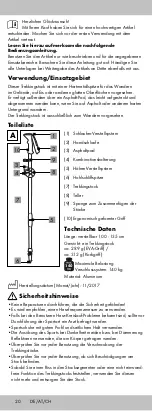 Предварительный просмотр 20 страницы Crivit 292772 Instructions For Use Manual