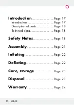 Preview for 16 page of Crivit 298895 Assembly, Operating And Safety Instructions