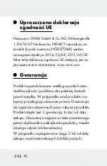 Preview for 204 page of Crivit 307553 Operation And Safety Notes