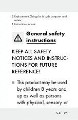 Preview for 19 page of Crivit HG00734A Operation And Safety Notes