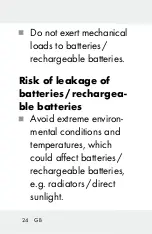 Preview for 24 page of Crivit HG00734A Operation And Safety Notes