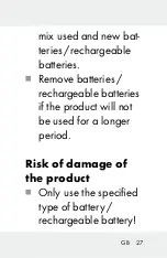 Preview for 27 page of Crivit HG00734A Operation And Safety Notes