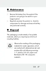 Preview for 47 page of Crivit HG00734A Operation And Safety Notes