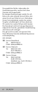 Preview for 62 page of Crivit TS-5213 Instructions For Use Manual