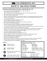 Preview for 2 page of CRL LD1218 Set Up And Operating Instructions